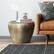 Angle. Simpli Home - Preston Metal Side Table - Antique Gold.