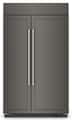 KitchenAid - 47 in. Wide 30 cu. ft. Side-by-Side Refrigerator with Under-Shelf Prep Zone - Custom Panel Ready