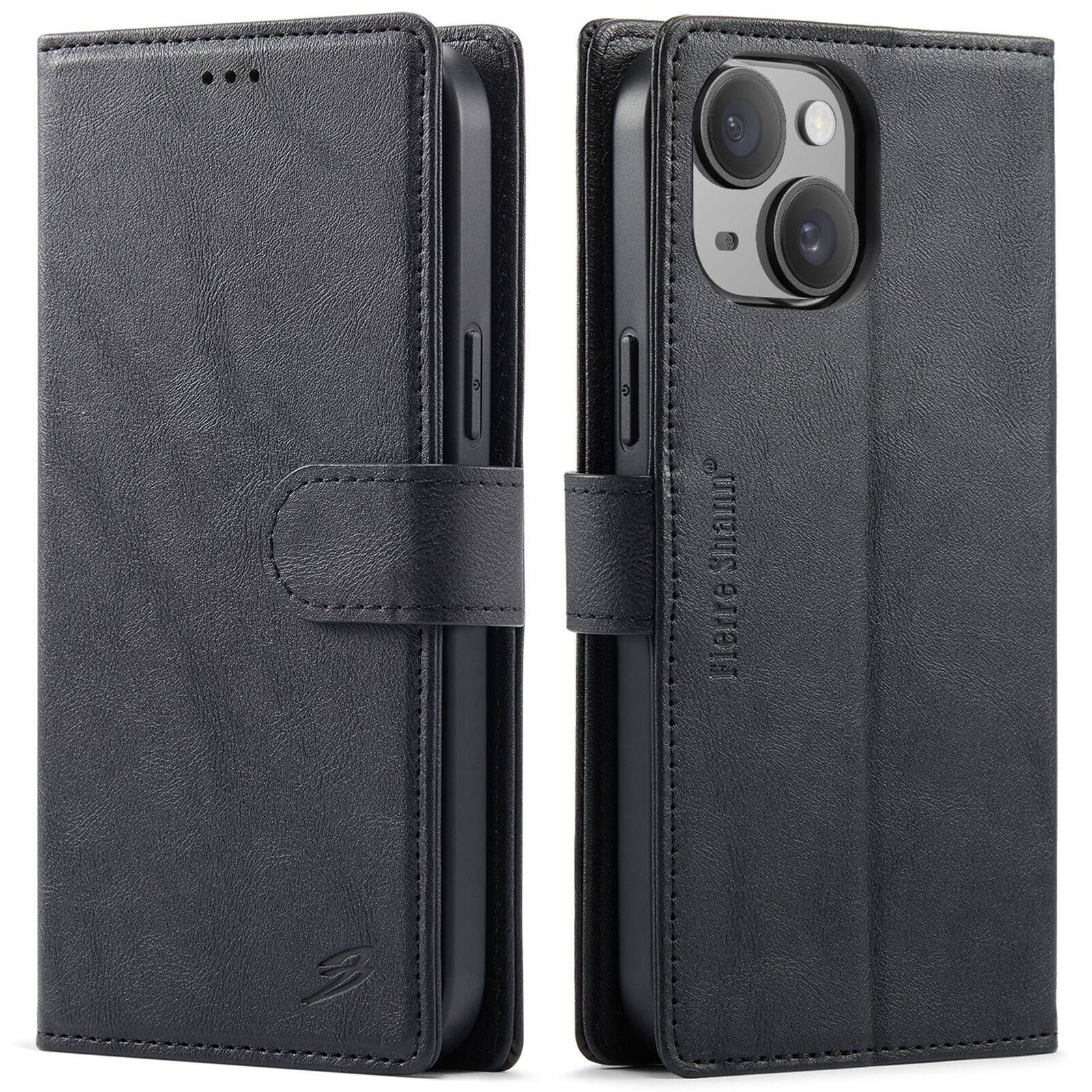 Dteck - RFID Blocking Wallet Card Pocket Case for iPhone 15 Plus, Shockproof Magnetic Rugged Hard Protective Cover - Black price history on PriceWatchPro