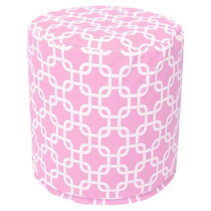 Front. Majestic Home - Pouf Links Soft Pink - Pink.