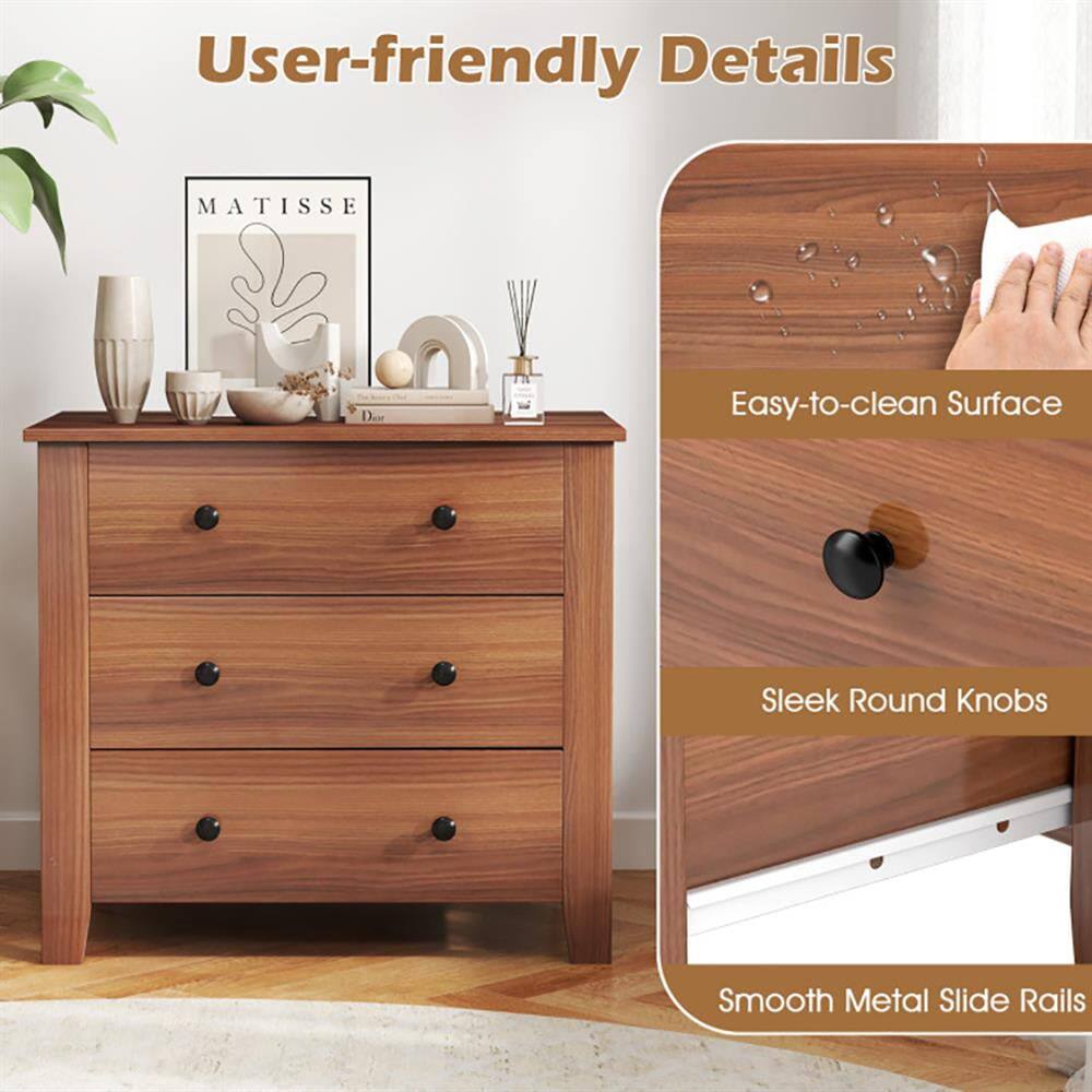 User-friendly Details

- Easy-to-clean Surface
- Sleek Round Knobs
- Smooth Metal Slide Rails