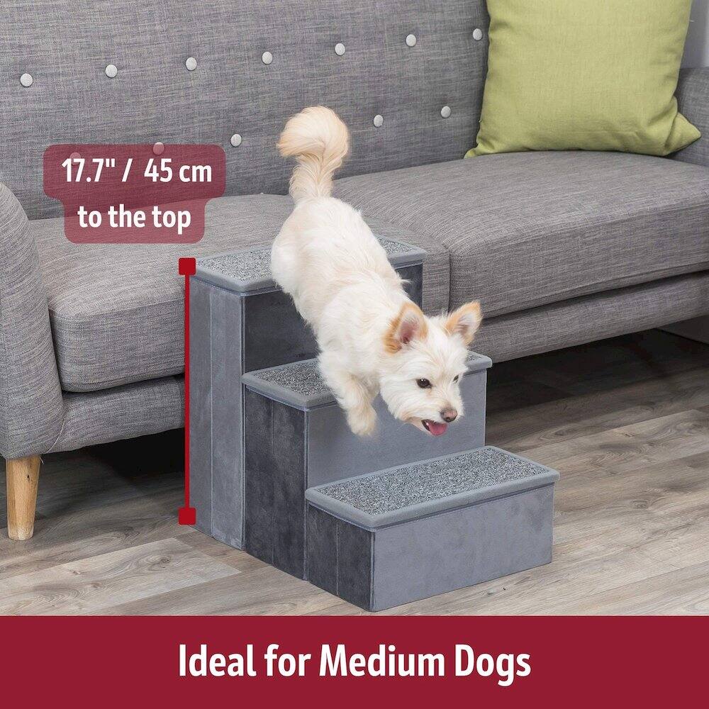 17.7" / 45 cm to the top  
Ideal for Medium Dogs