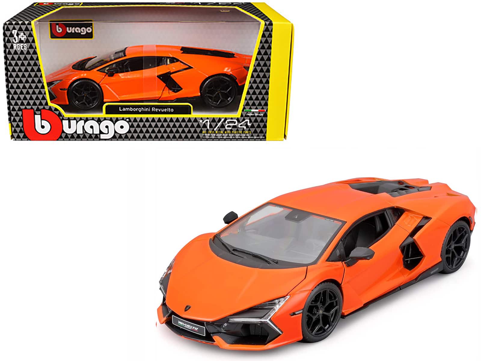 "Lamborghini Revuelto Orange ""Italian Design"" Series 1/24 Diecast Model Car by Bburago" price history on PriceWatchPro
