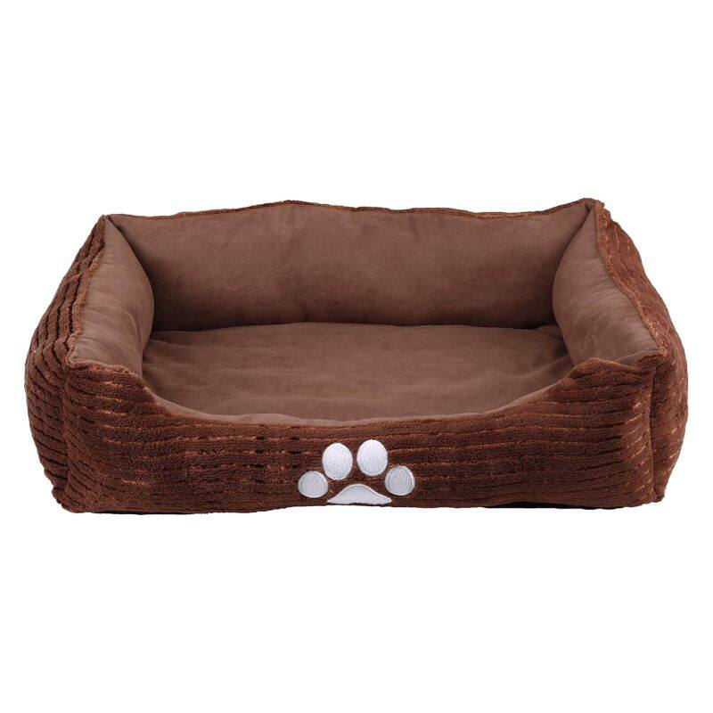 Alt View 1. Smart Pet Toys - REVERSIBLE DESIGN BOLSTER PET BED - Brown.