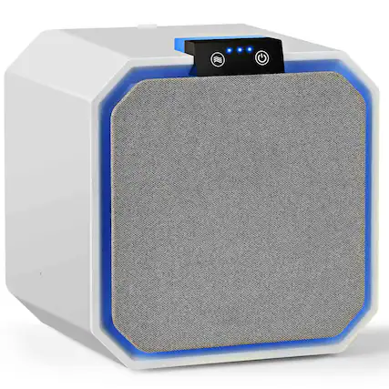 Front. Ecooso - Desktop 2-in-1 HEPA Air Purifier, Compact Air Cleaner for Office Desk, Bedroom and Small Rooms - White.