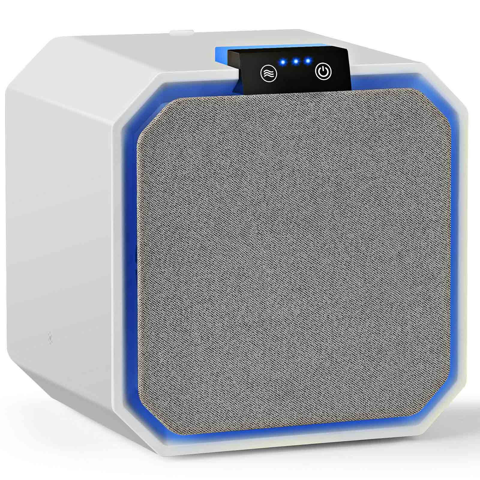 Front. Ecooso - Desktop 2-in-1 HEPA Air Purifier, Compact Air Cleaner for Office Desk, Bedroom and Small Rooms - White.