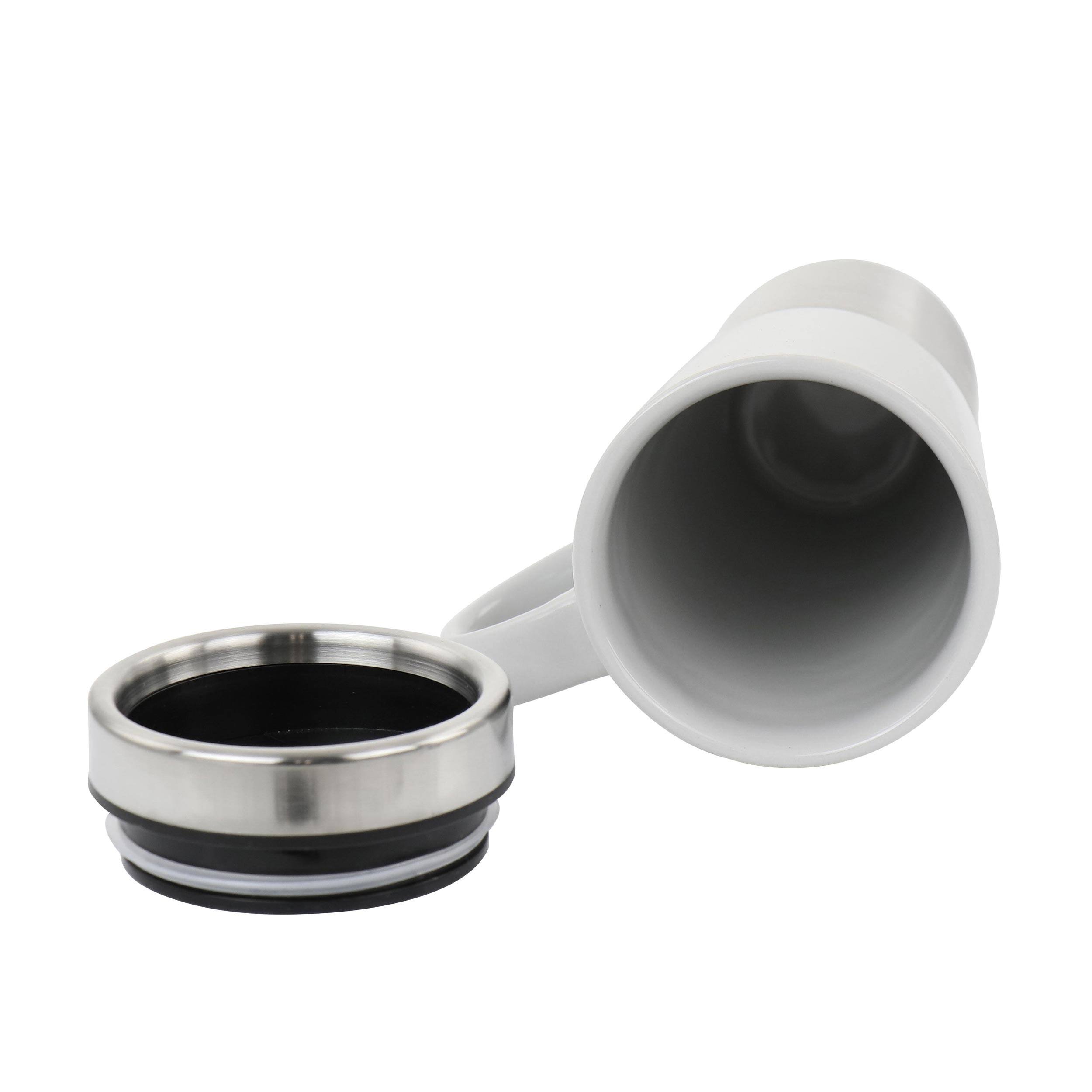 Alt View 4. Mr. Coffee - Mr. Coffee Travertine 16 oz Stoneware & Stainless Steel Travel Mug with Lid set of 3 Assorted - Assorted.