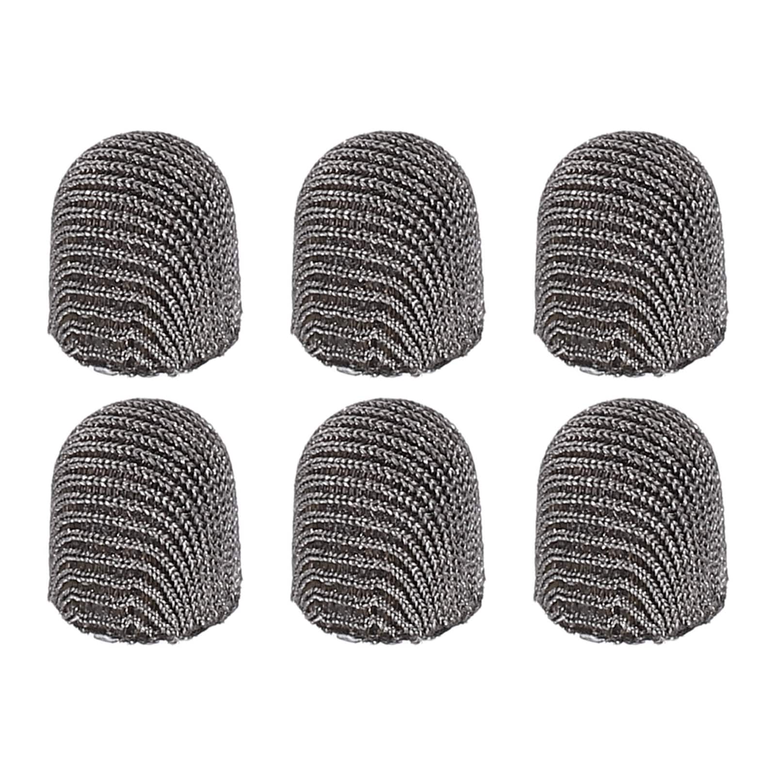 Unique Bargains - 6pcs 5mm Mesh Fiber Replacement Tips for Capacitive Stylus Pen for Tablets Phones - Gray