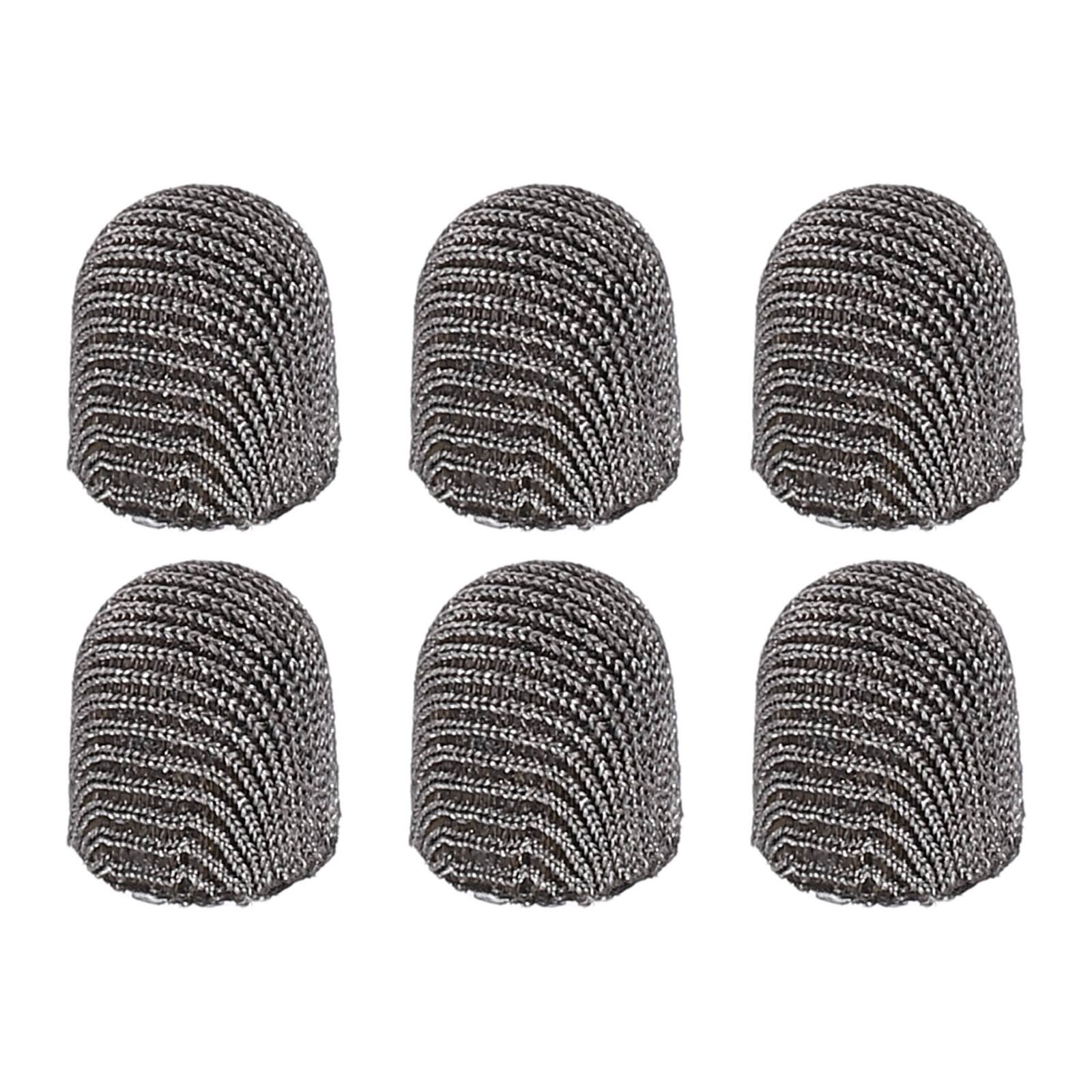 Front. Unique Bargains - 6pcs 5mm Mesh Fiber Replacement Tips for Capacitive Stylus Pen for Tablets Phones - Gray.