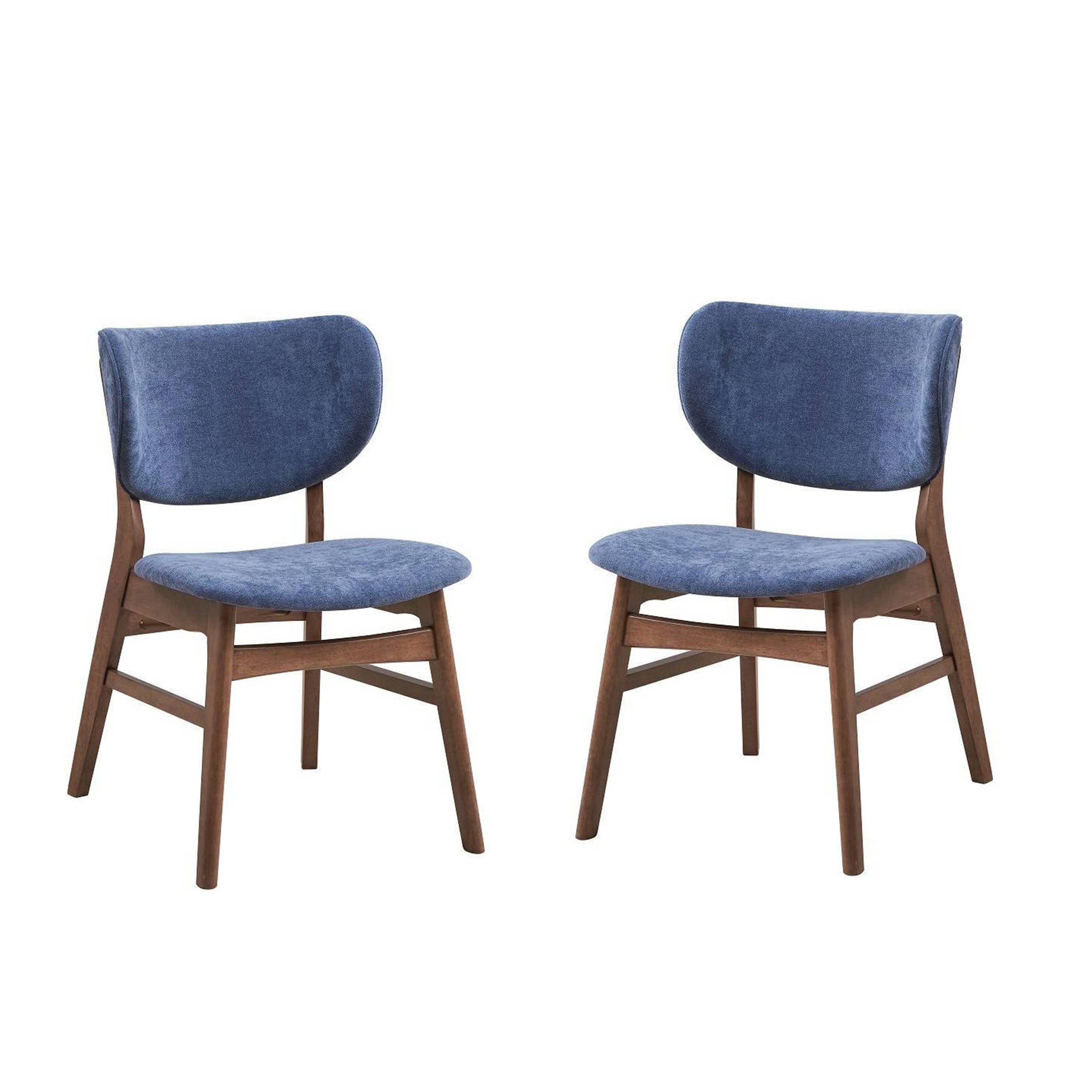 Manhattan Lane - Evis 23 Inch Side Dining Chair Set of 2 - Blue, Brown