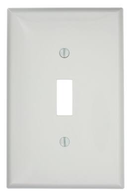 Leviton - 1 gang Nylon Toggle Wall Plate 1 pk - Almond