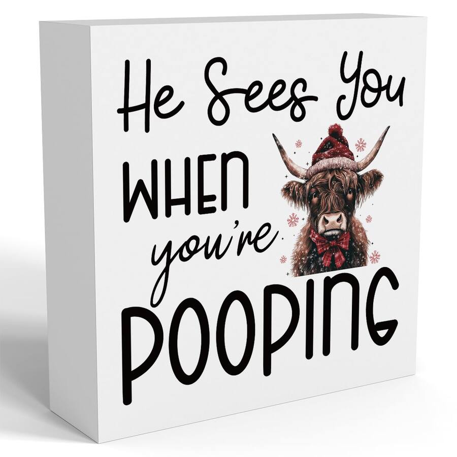 Paradigms Interiors Funny Christmas Bathroom Decor Decoration Gift ...
