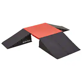 Elevate Outdoor - Mini Skateboard Ramp 6-Piece Set with EZ-Link Setup, Orange - Black and Orange