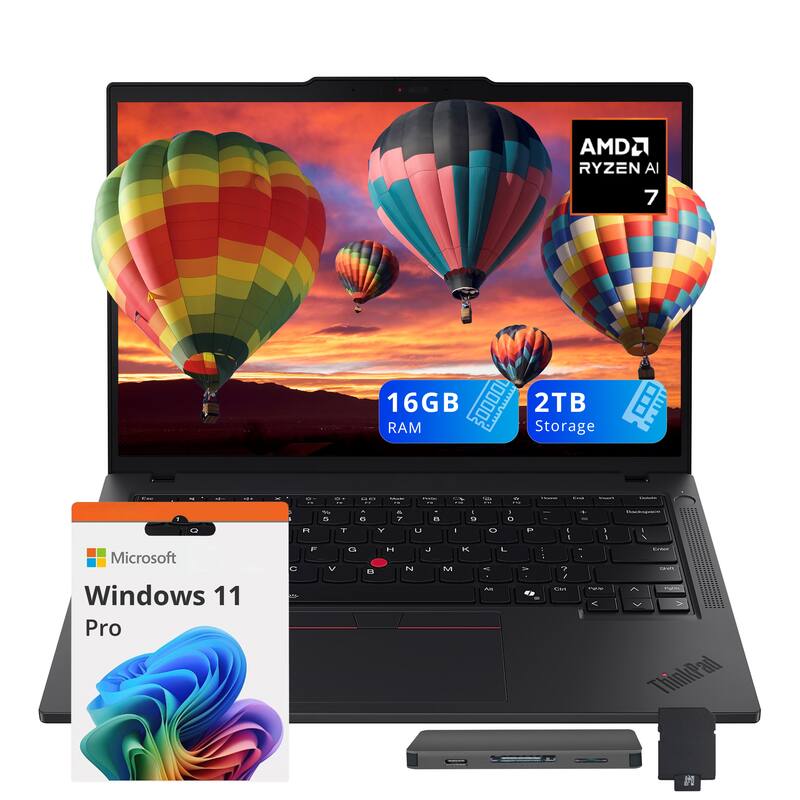 AMD Ryzen AI 7  
16GB RAM  
2TB Storage  
Microsoft Windows 11 Pro  
ThinkPad