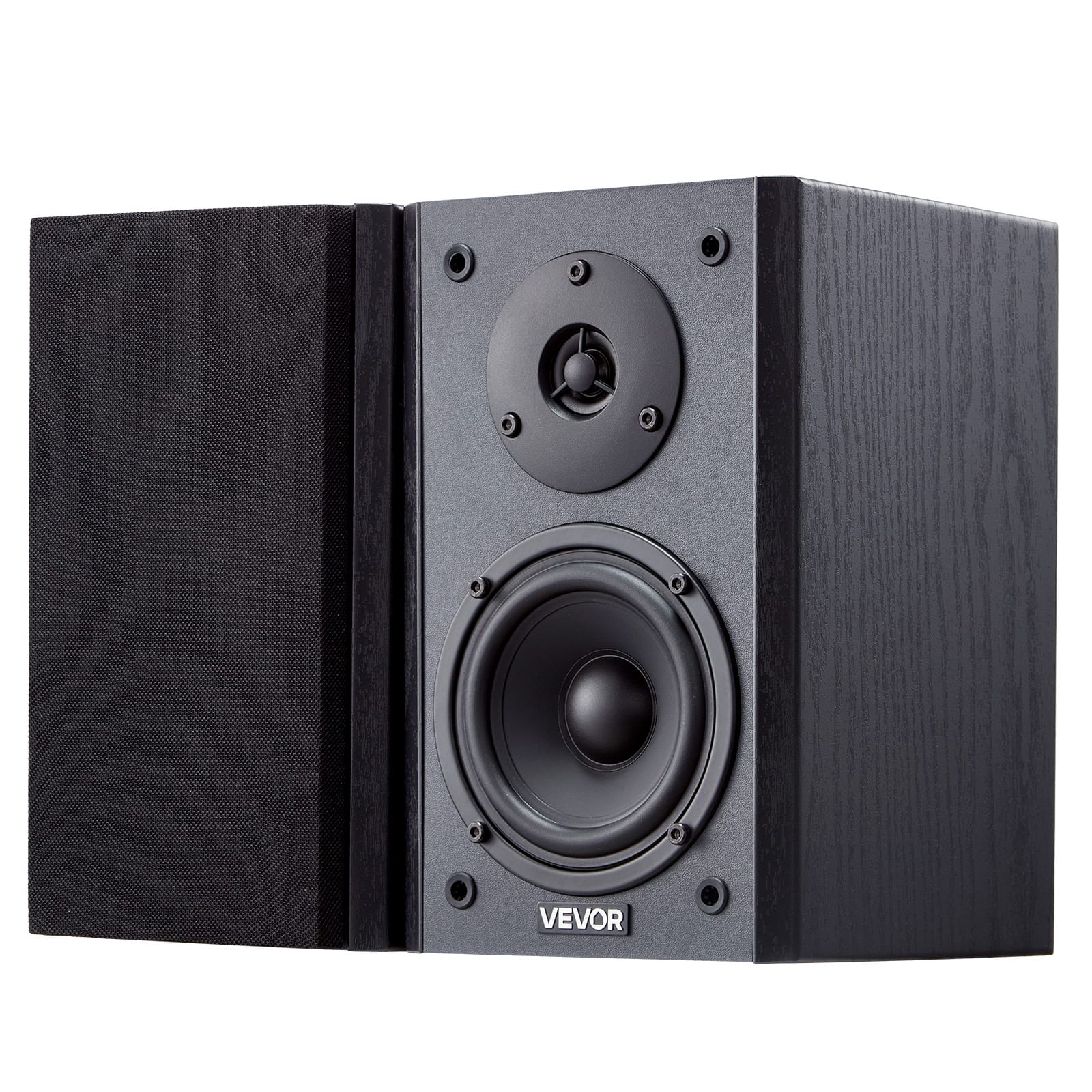VEVOR - 20W x 2, Active Studio Monitor Speaker with 4 Inch Woofer, Adjustable Volume and Audio with Bluetooth Optical Connection - Black