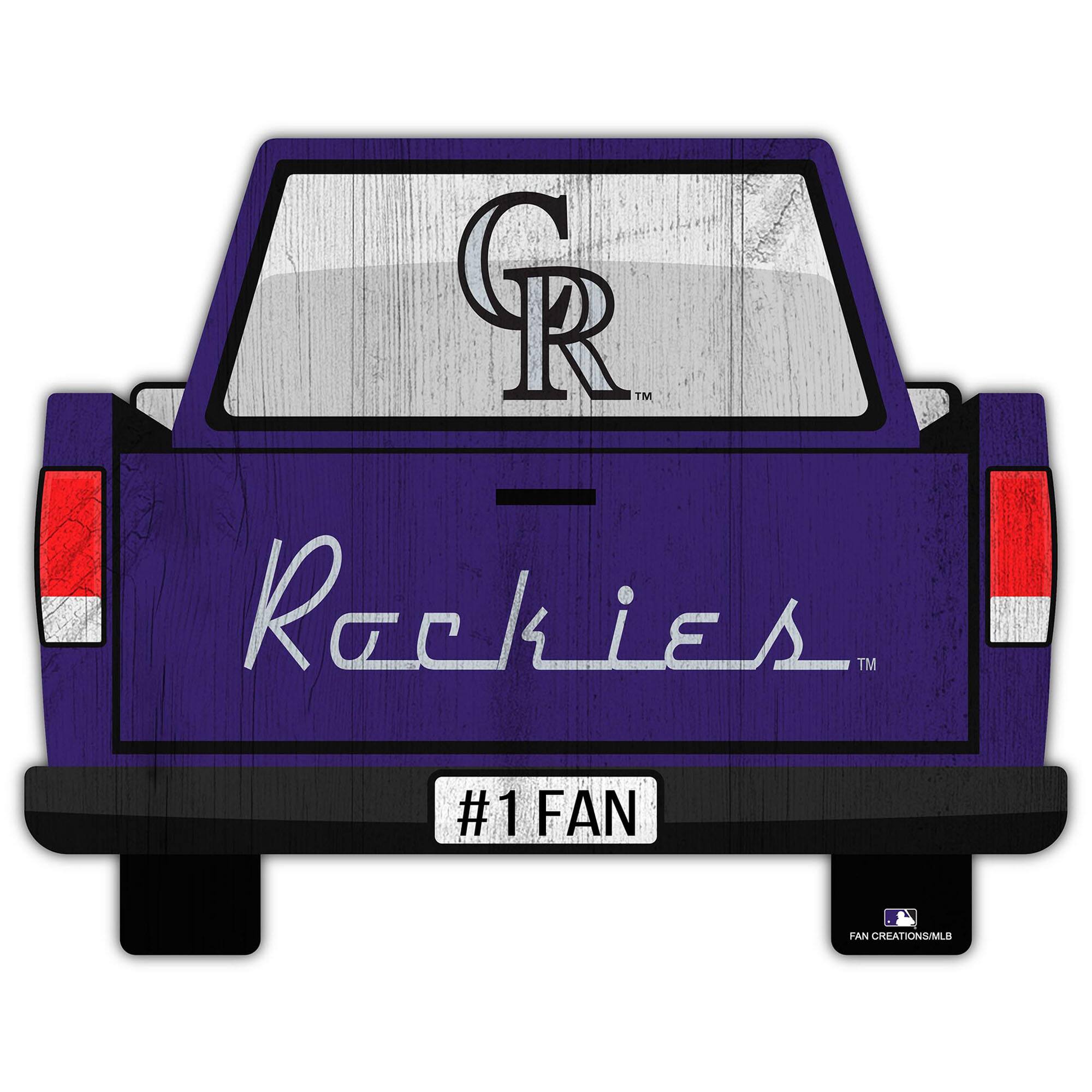 Colorado Rockies 12'' x 12'' Truck Back D-cor