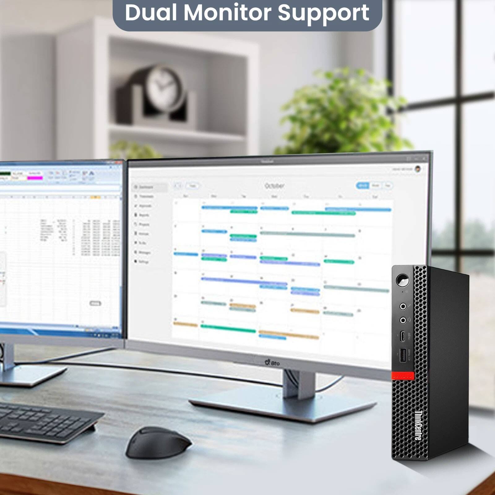 Lenovo Refurbished Excellent ThinkCentre M Series Tiny Desktop