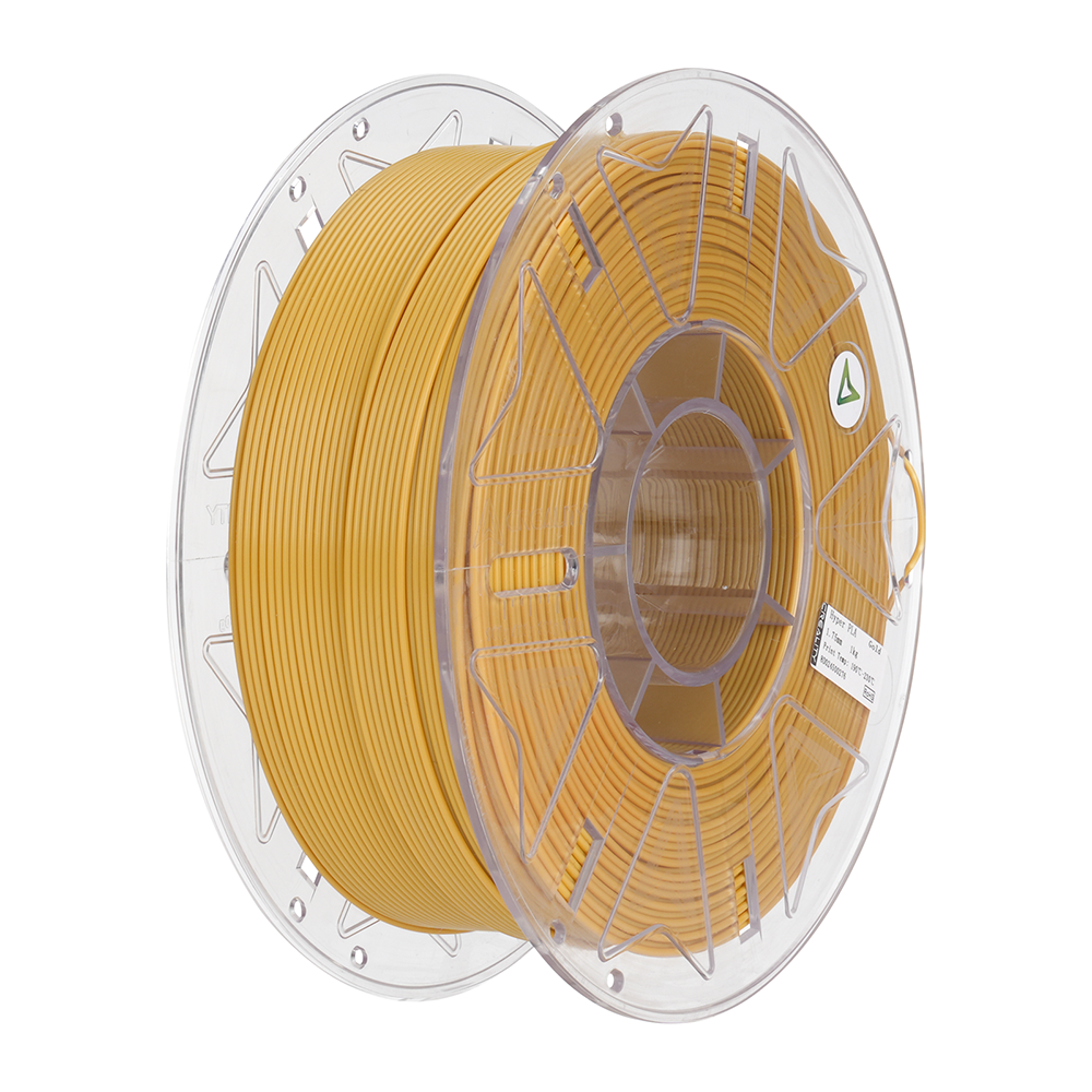 Front. Creality - Hyper PLA RFID Gold 1KG - Yellow.