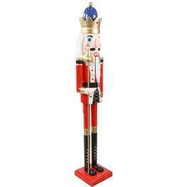 Sunnydaze - Balthazar the Protector Indoor Christmas Nutcracker - 48 in - Red