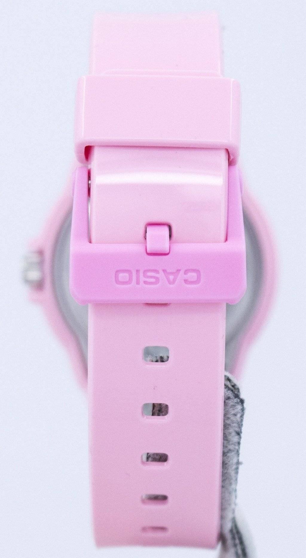Back. Casio - Analog Quartz LRW-200H-4B2VDF Resin Strap Pink Women's Watch 100M - Pink,White.