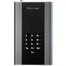 iStorage - diskAshur DT2 4 TB Secure Encrypted Desktop Hard Drive | PIN protected | NCSC CPA | FIPS 140-2 Level 2/3 - Black
