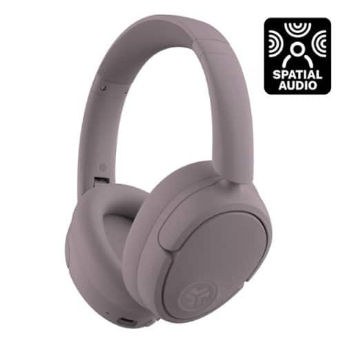 JLab - JBuds Lux ANC Wireless Bluetooth Over-Ear Headphones with Active Noise Cancelling, Spatial Audio & 70+ Hour Battery - Mauve