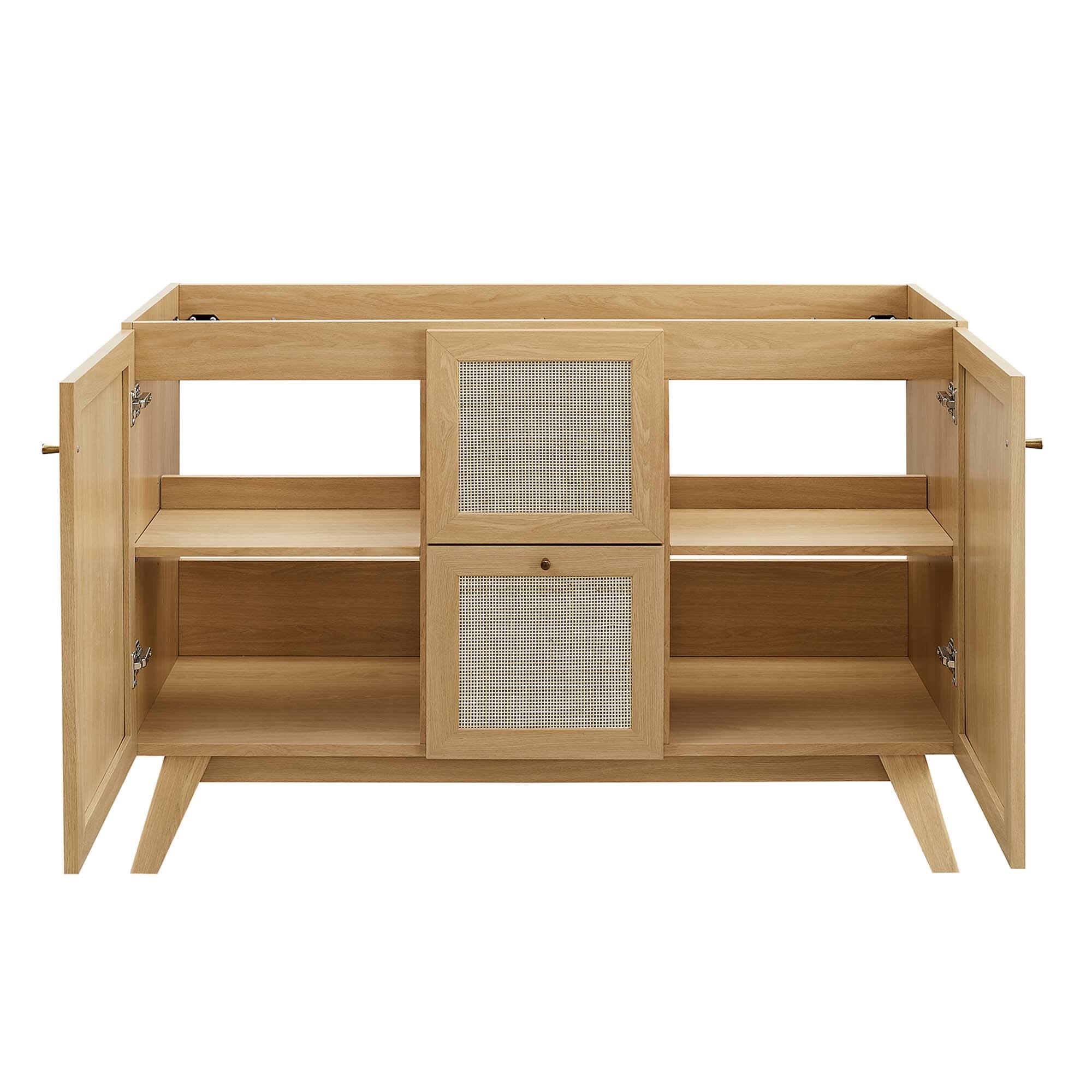 Alt View 6. Modway - Soma Bathroom Cabinet Basin Not Included by Modway - Oak.