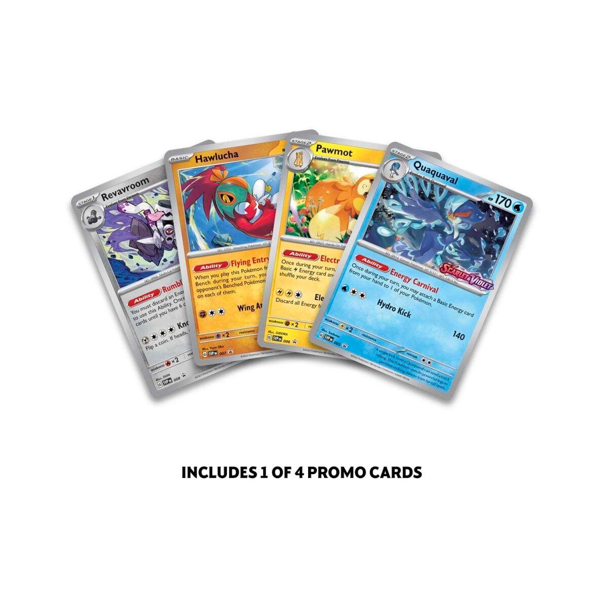 BASIC  
Hawlucha  
S0003  
Flying Entree  
Once during your turn, if you play this Pokémon from your hand, shuffle your deck.  
Ability: Flying Entree  
Once during your turn, if you play this Pokémon from your hand, shuffle your deck.  
Wing Attack  
10(×2)  
Electr  
170  

BASIC  
Revavroom  
S0004  
Rumble  
Once during your turn, if you play this Pokémon from your hand, shuffle your deck.  
Ability: Rumble  
Once during your turn, if you play this Pokémon from your hand, shuffle your deck.  
Flip a coin. If heads, this Pokémon does 20 damage to each of your opponent's Benched Pokémon.  
Antibody  
10(×2)  
Ele  
140  

BASIC  
Pawmot  
S0005  
Energy Carnival  
Once during your turn, if you play this Pokémon from your hand, you may shuffle 1 Energy card from your discard pile into your deck.  
Ability: Energy Carnival  
Once during your turn, if you play this Pokémon from your hand, you may shuffle 1 Energy card from your discard pile
