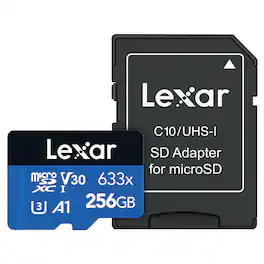 Lexar - Lsdmi256bbnl633a High-performance Blue Series 633x Microsdhc/microsdxc Uhs-i Card (256 Gb)