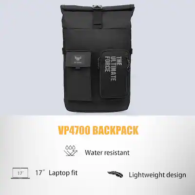 TUF VP4700 Carrying Case (Backpack) for 15" to 17" Notebook, Gaming, Travel, Gear - Black TUF VP4700 Carrying Case (Backpack) for 15" to 17" Notebook, Gaming, Travel, Gear - Black