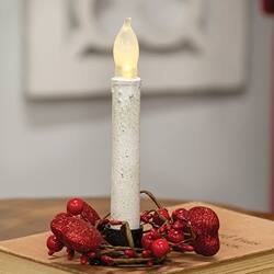 Angle. BreeBe - Red Glitter Heart & Berries Candle Ring - 2" - Red, Brown.