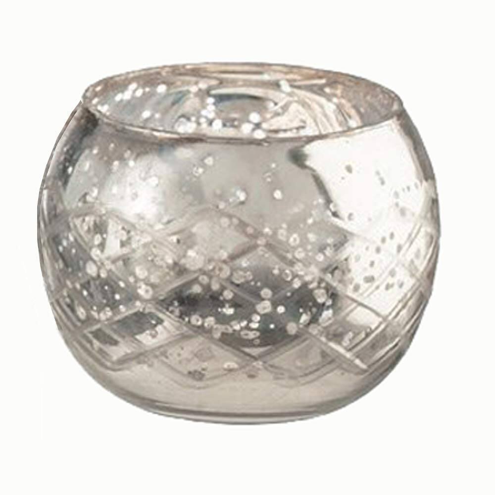 Alt View 1. Amber Sporting Goods - Champagne Etched Diamond Handmade Glass Votive Candle Holders for Wedding & Home Décor (Set of 3, Large).