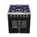Alt View 1. Forno Appliances - Capriasca 4.32 Cu. Ft. Freestanding Gas Convection Range with French Doors - Black.
