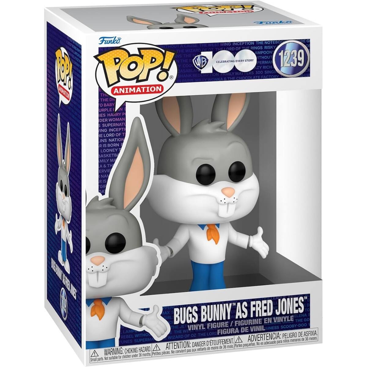 Photos - Action Figures / Transformers Funko  Pop! Animation WB 100 Celebrating Every Story Bugs Bunny as Fred Jones #1239 Vinyl Figure - Black 