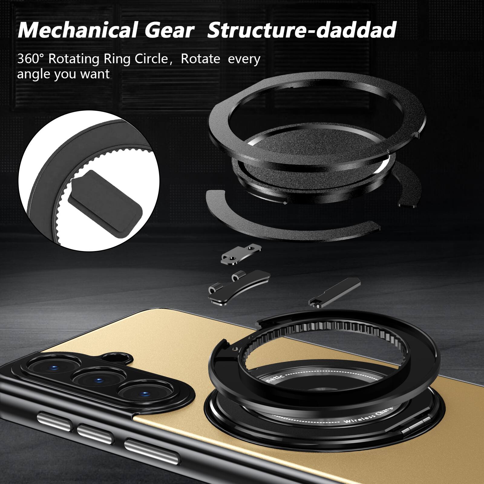 Mechanical Gear Structure-daddad

360° Rotating Ring Circle, Rotate every angle you want