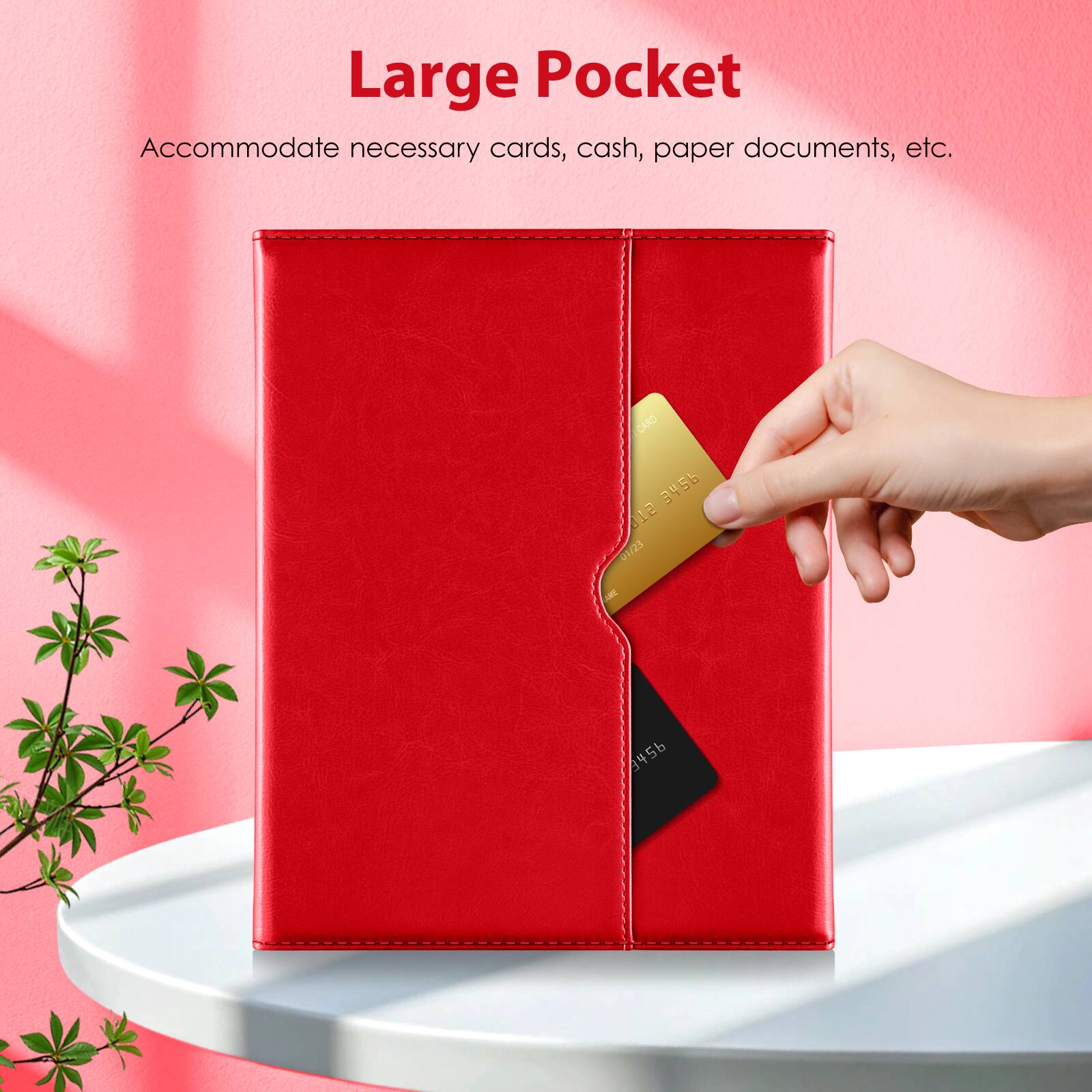 Large Pocket  
Accommodate necessary cards, cash, paper documents, etc.  
CARD 3456 1 01/25 - 3456