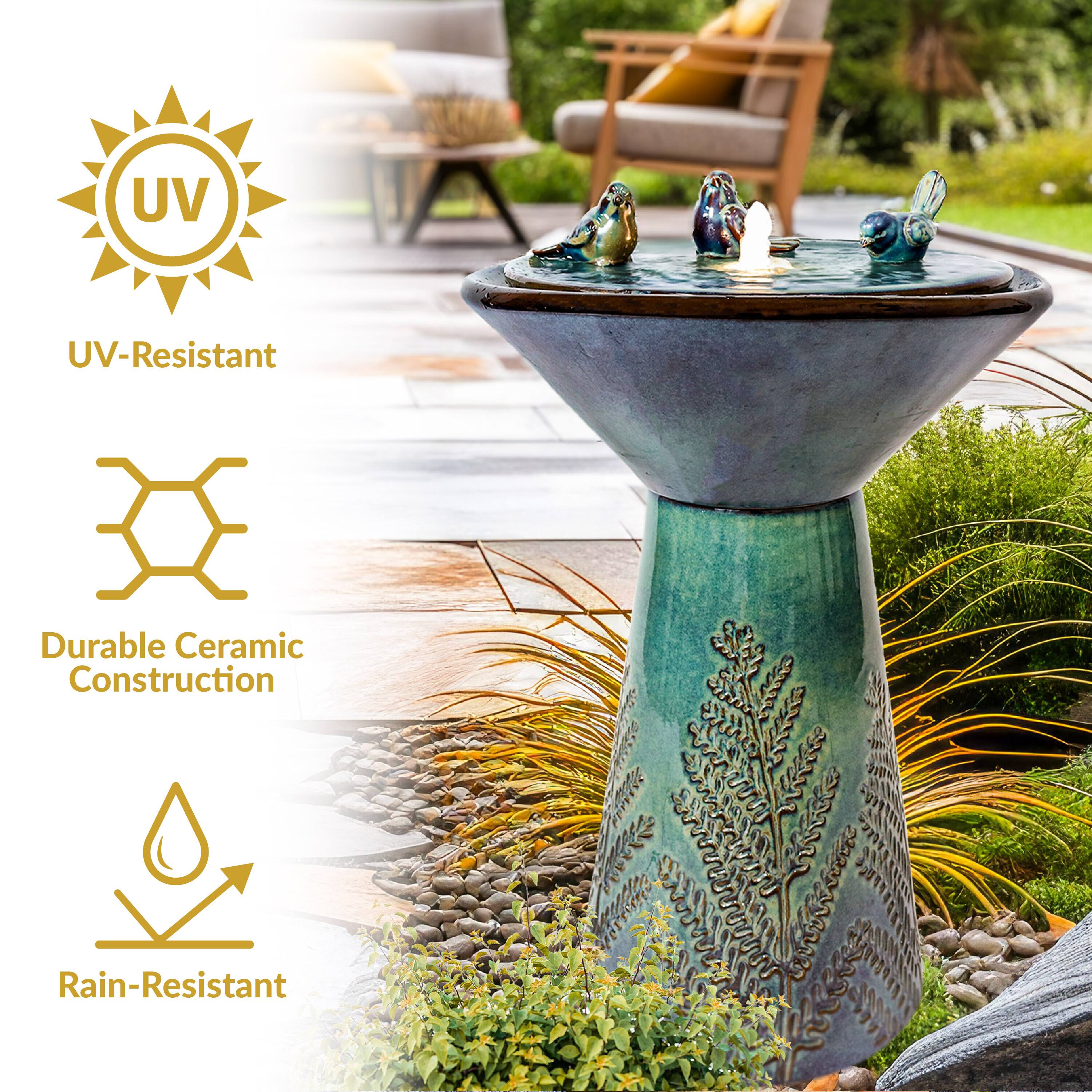UV-Resistant  
Durable Ceramic Construction  
Rain-Resistant