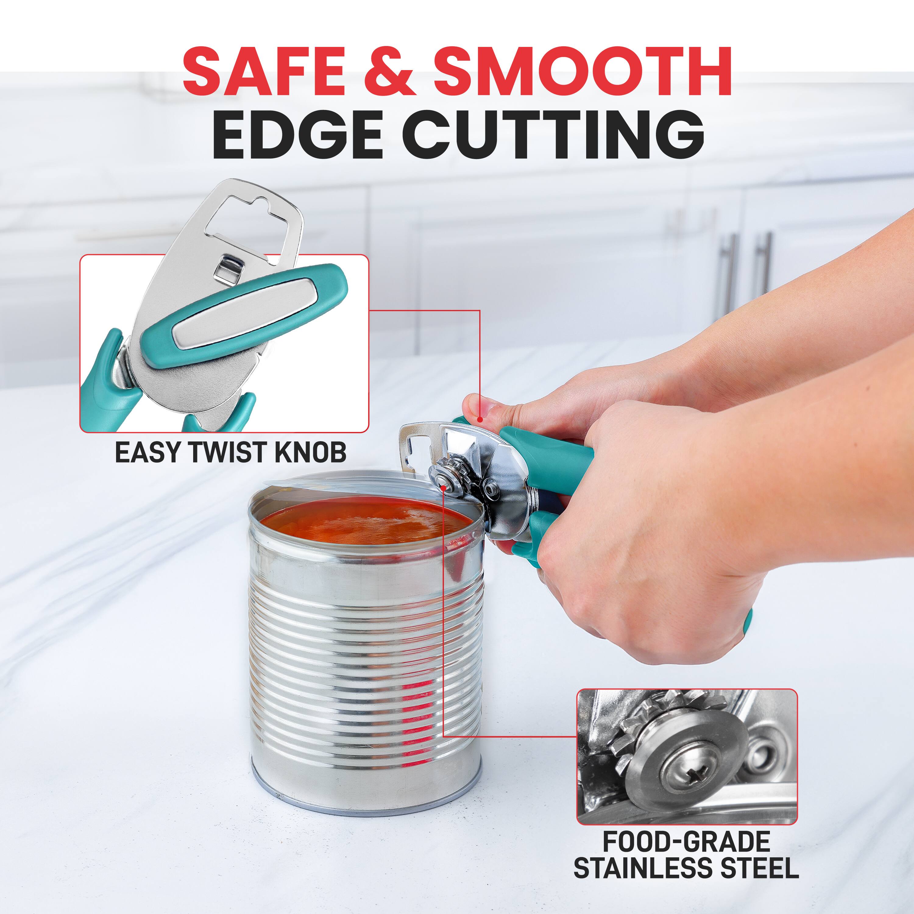 SAFE & SMOOTH EDGE CUTTING  
EASY TWIST KNOB  
FOOD-GRADE STAINLESS STEEL