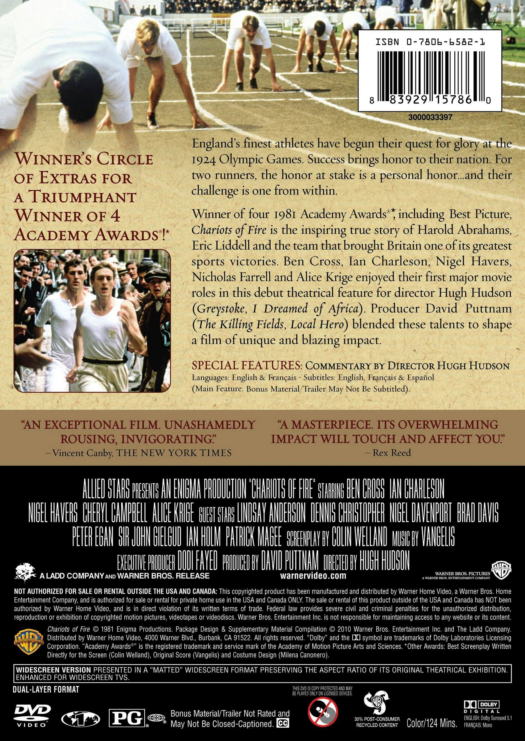 Angle. Chariots of Fire (DVD New Packaging) [DVD].