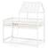 Front. Costway - Costway Twin Over Twin House Bunk Bed with Roof, Ladder & Full-length Guardrails for Kids - White.
