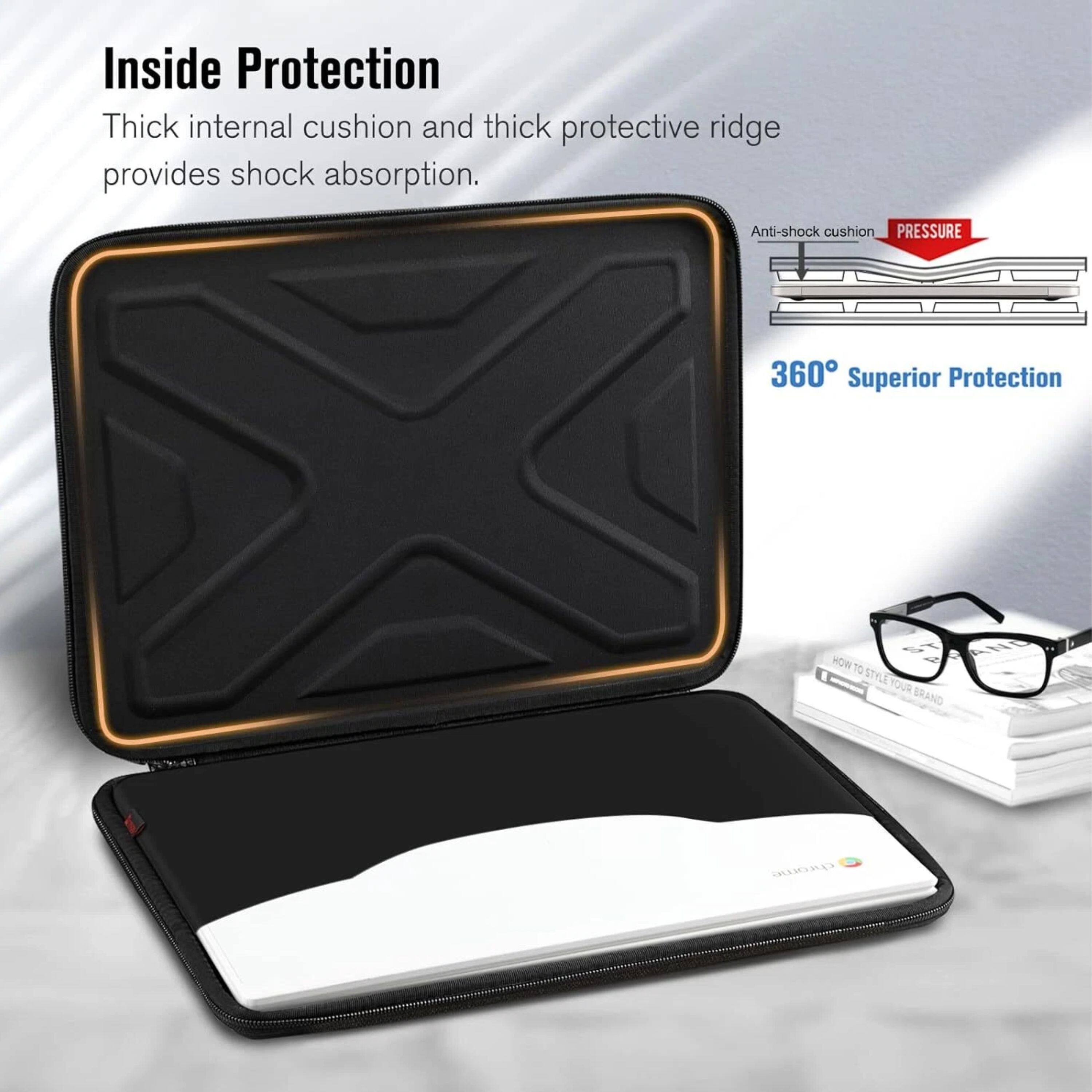 Inside Protection  
Thick internal cushion and thick protective ridge provides shock absorption.  
Anti-shock cushion PRESSURE  
360° Superior Protection