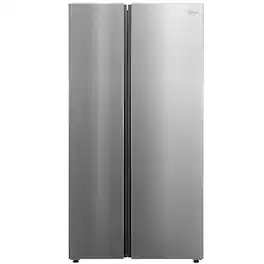 Midea - 24.5 Cu. Ft. Counter-Depth Side-by-Side Refrigerator with AutoFill Water Pitcher - Stainless Steel