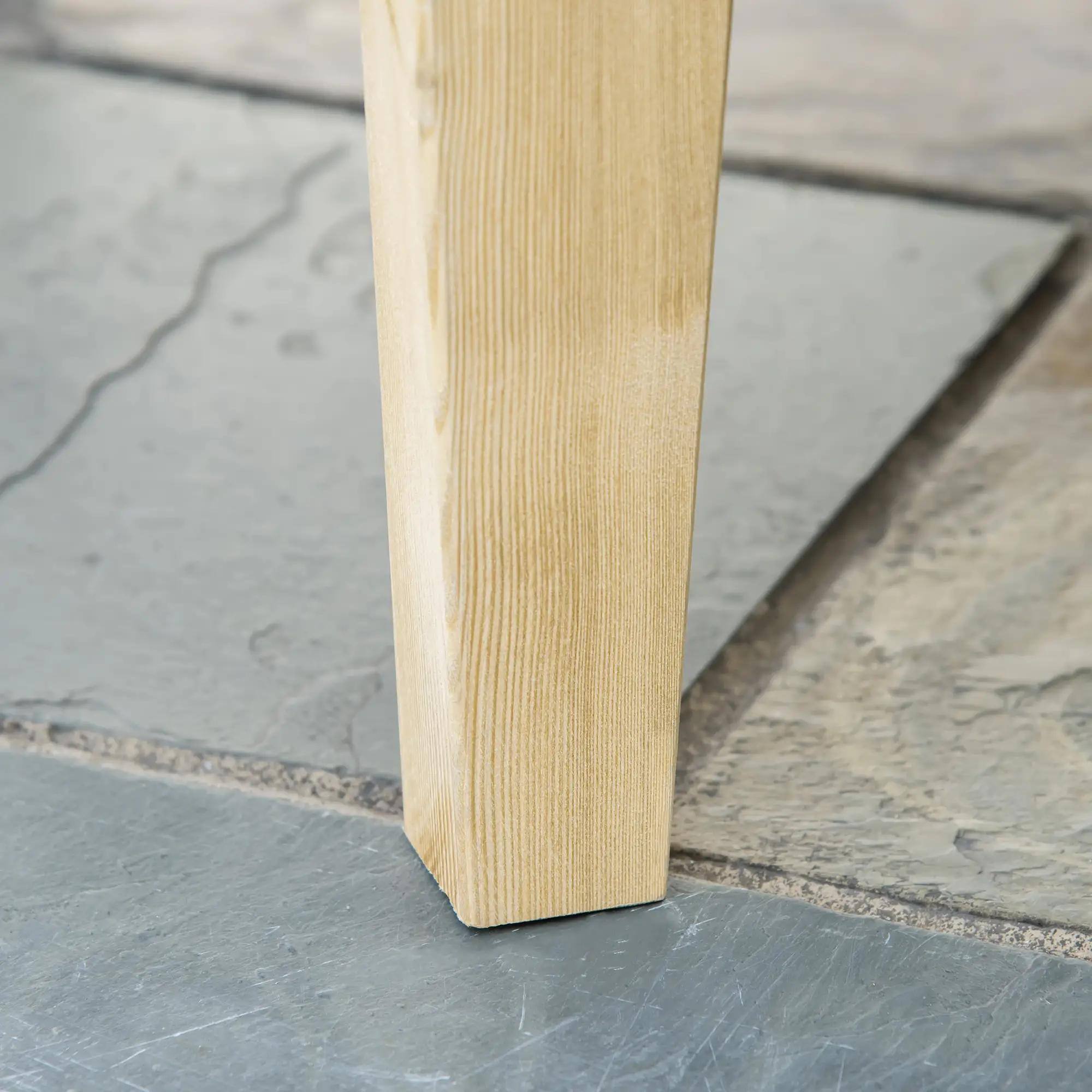 Alt View 1. Resenkos - Resenkos Adjustable Chaise Lounge Chair - 4-Way Backrest Cushion, Reclining Beach Chair for Deck, Natural Wood - Natural Wood.