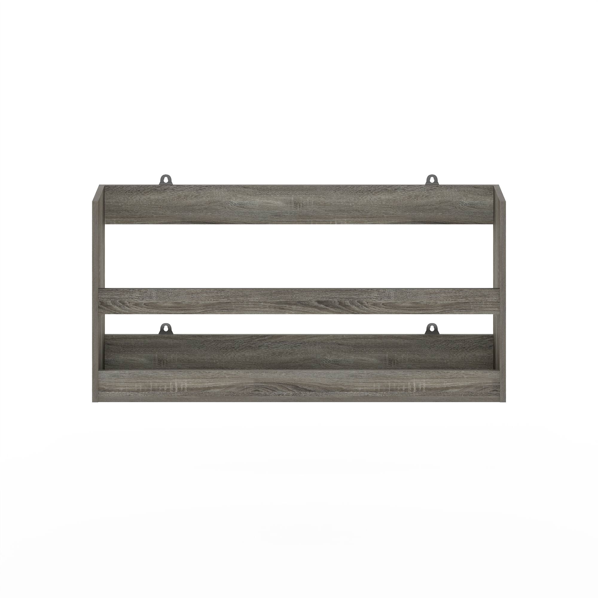 Alt View 2. Furinno - Hermite Multipurpose Wall Mounting Storage Shelf - French Oak.