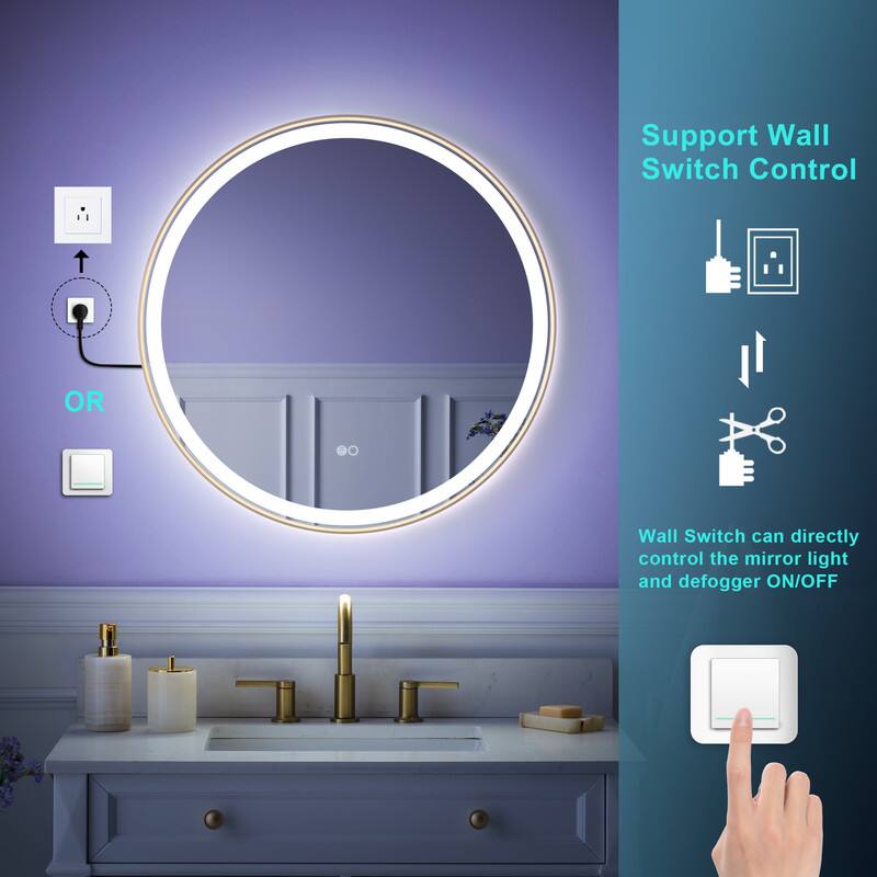 Support Wall Switch Control

OR

Wall Switch can directly control the mirror light and defogger ON/OFF