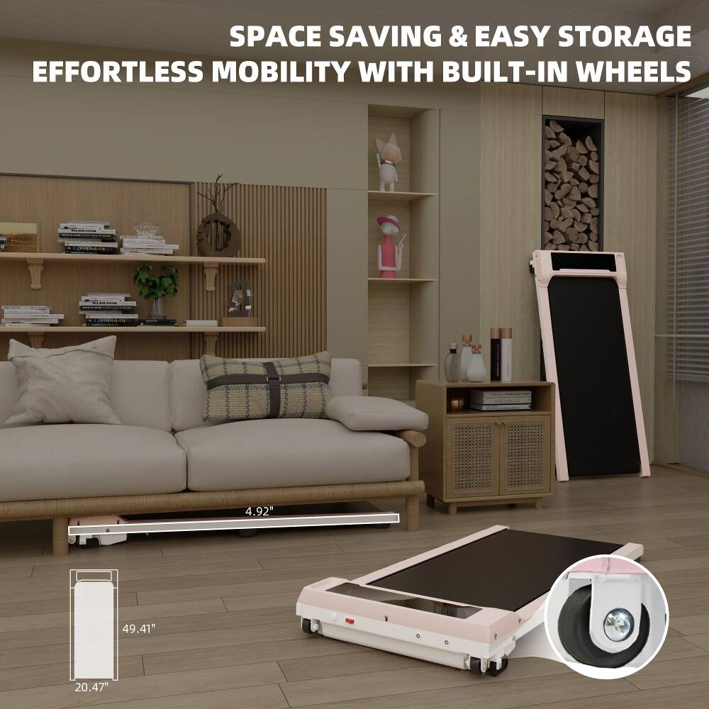 SPACE SAVING & EASY STORAGE  
EFFORTLESS MOBILITY WITH BUILT-IN WHEELS  

4.92"  
49.41"  
20.47"