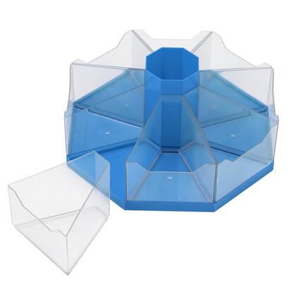 Front. Junior Learning - Junior Learning Classroom Caddie Octagonal Storage System, Blue.