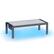Front. Bestier - 48-inch Modern Aluminum Patio Coffee Table with LED Lights & Marble-Look Top - Grey.