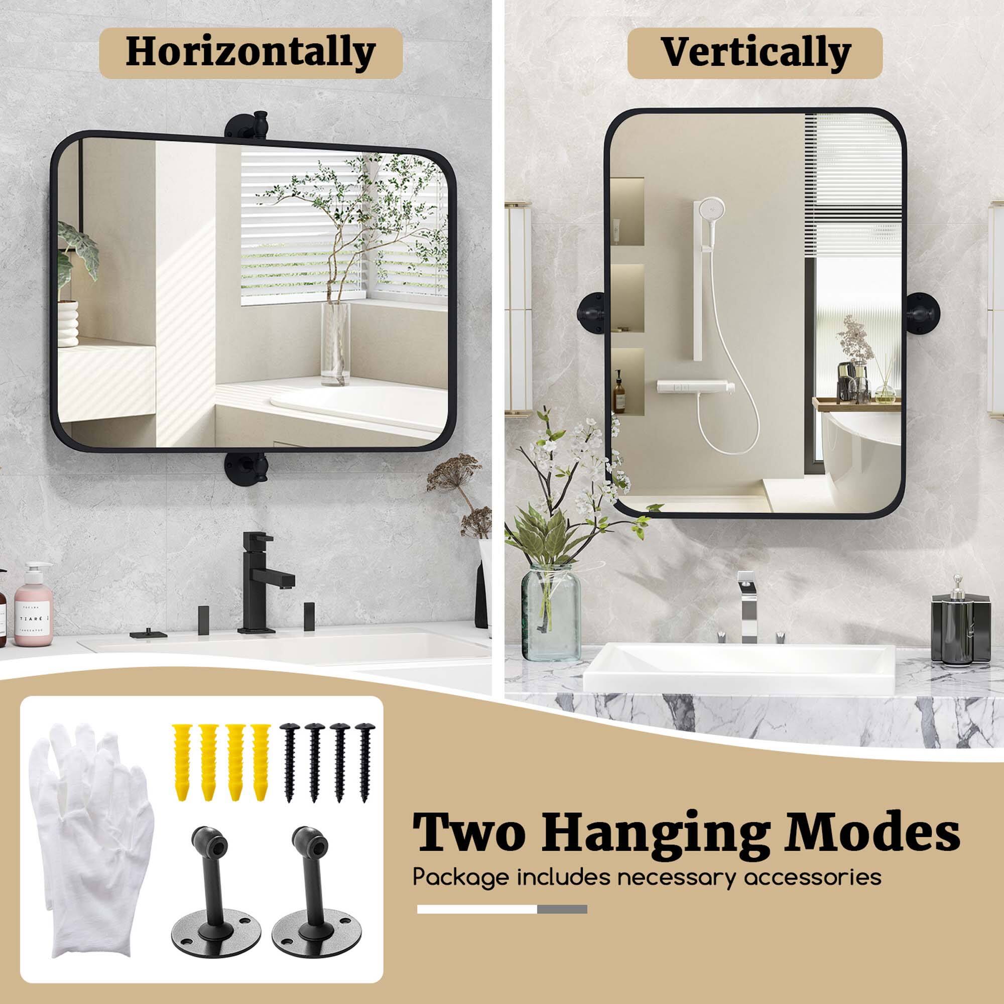 Horizontally  
Vertically  

Two Hanging Modes  
Package includes necessary accessories