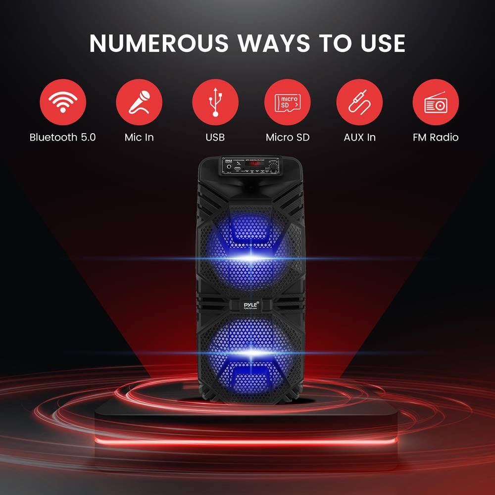 NUMEROUS WAYS TO USE

- Bluetooth 5.0
- Mic In
- USB
- Micro SD
- AUX In
- FM Radio